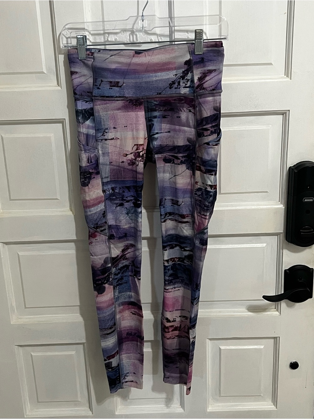 lululemon Purple and Navy Abstract Print Leggings